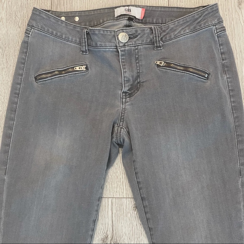 CABI Cropped Black Skinny Stretch Jeans Size 6 - Picture 2 of 9